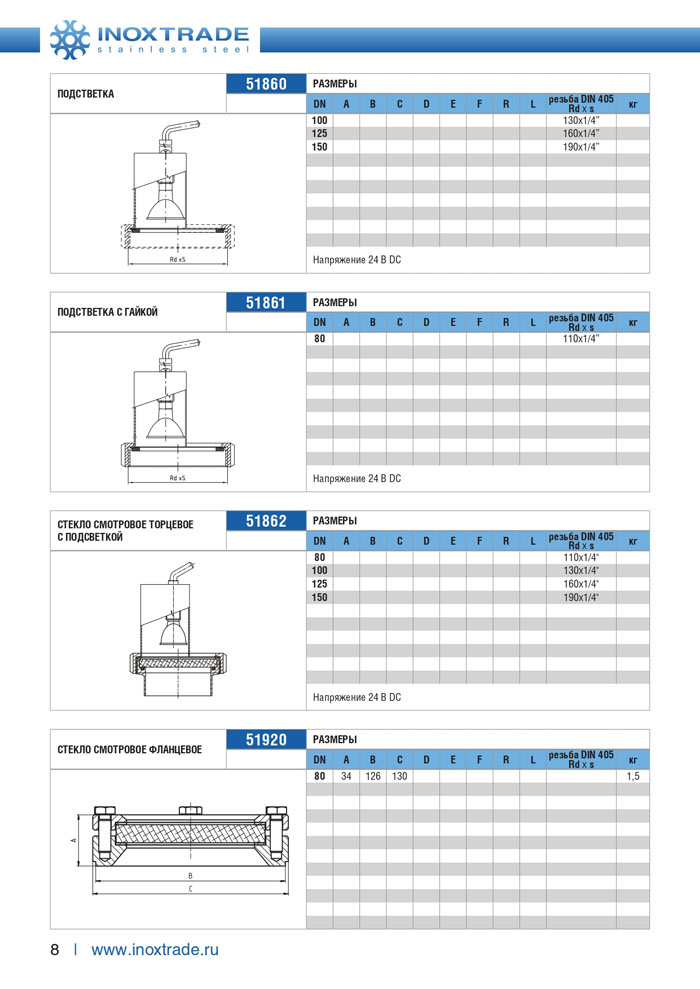 Специальная арматура и комплектующие Инокстрейд 8